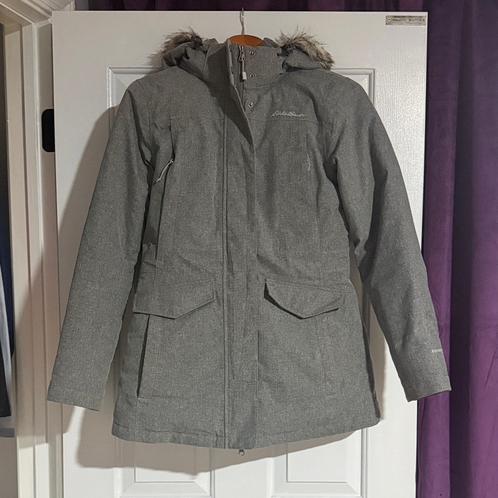 Grey Eddie Bauer down jacket